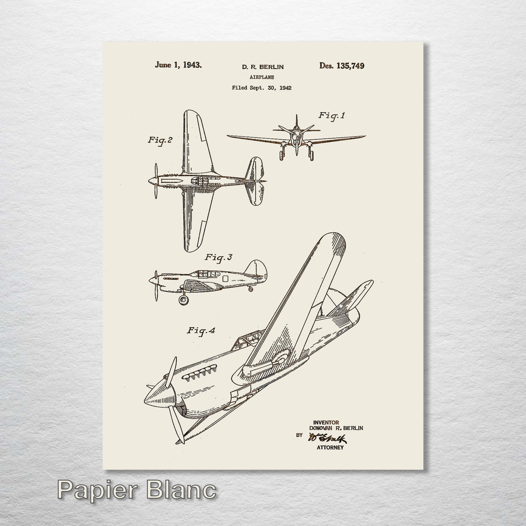 Berlin Airplane US Patent - Fire & Pine