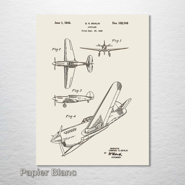 Berlin Airplane US Patent - Fire & Pine