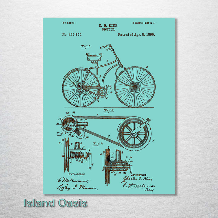 Bicycle US Patent - Fire & Pine