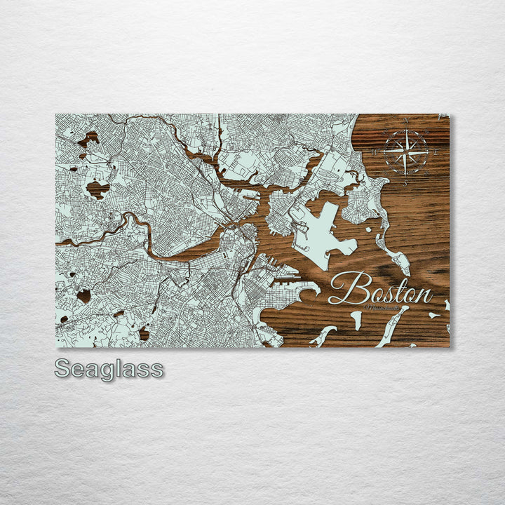 Boston Massachusetts Street Map - Fire & Pine