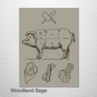 Butcher Abstract - Pig - Fire & Pine