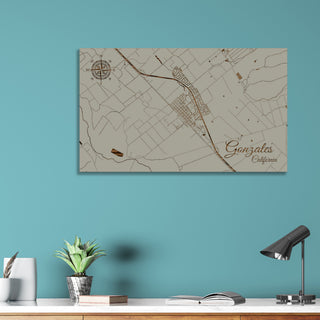 Gonzales, California Street Map