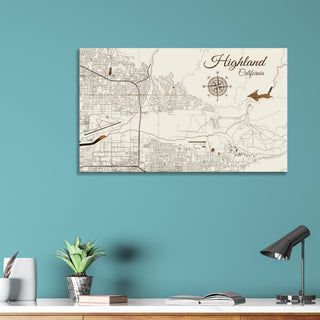 Highland, California Street Map
