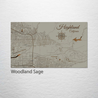 Highland, California Street Map