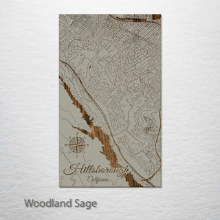 Hillsborough, California Street Map
