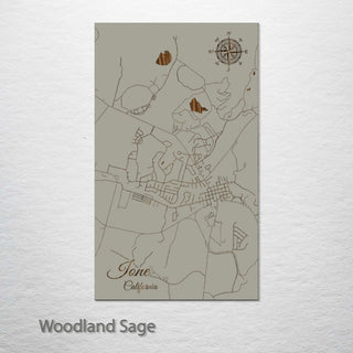 Ione, California Street Map