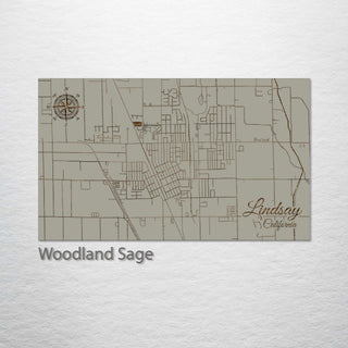Lindsay, California Street Map