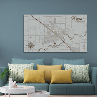Ripon, California Street Map