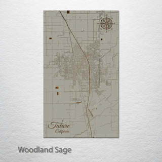 Tulare, California Street Map