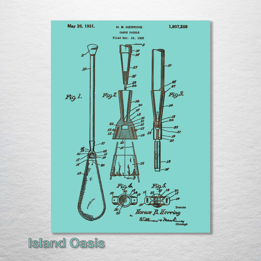 Canoe Paddle US Patent - Fire & Pine