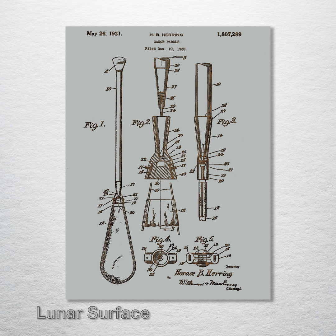 Canoe Paddle US Patent - Fire & Pine