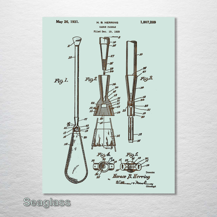 Canoe Paddle US Patent - Fire & Pine