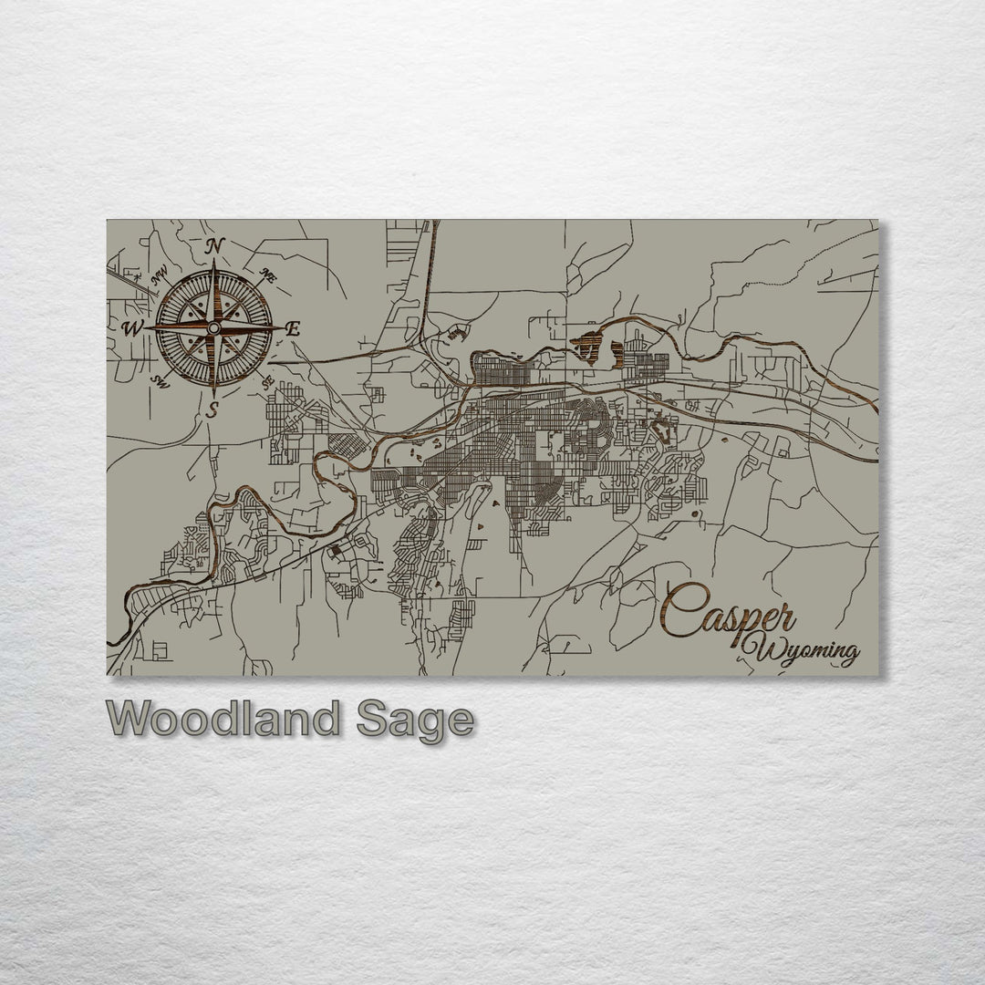 Casper, Wyoming Street Map - Fire & Pine