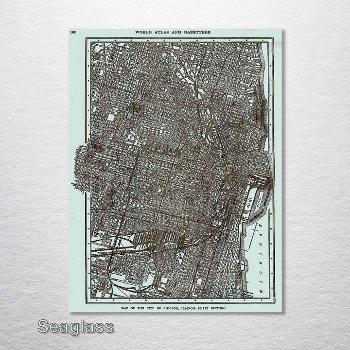 Chicago, Illinois Map - 1910 - Fire & Pine