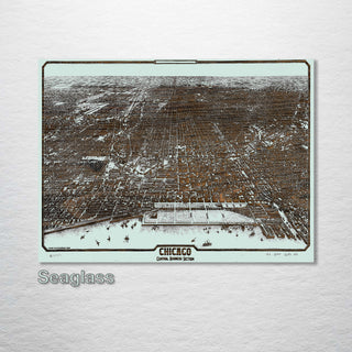 Chicago, Illinois Business Section Map - 1916 - Fire & Pine