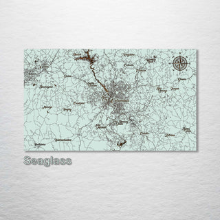 Columbus, Georgia Whimsical Map - Fire & Pine