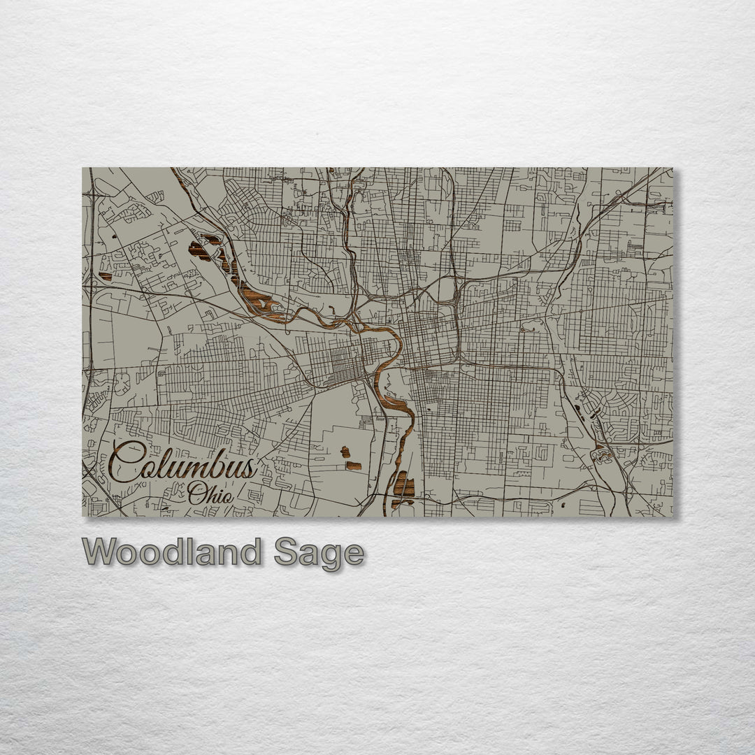 Columbus, Ohio Street Map - Fire & Pine