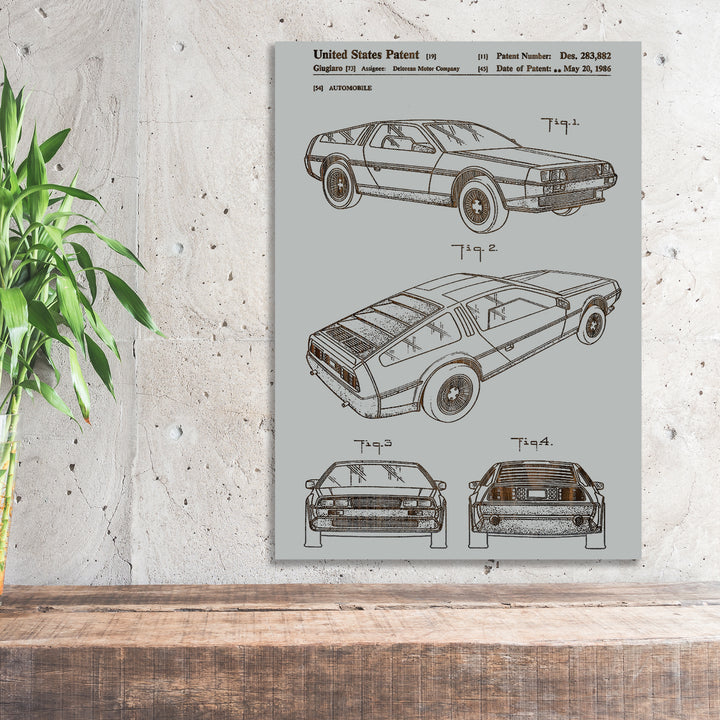 Delorean US Patent - Fire & Pine