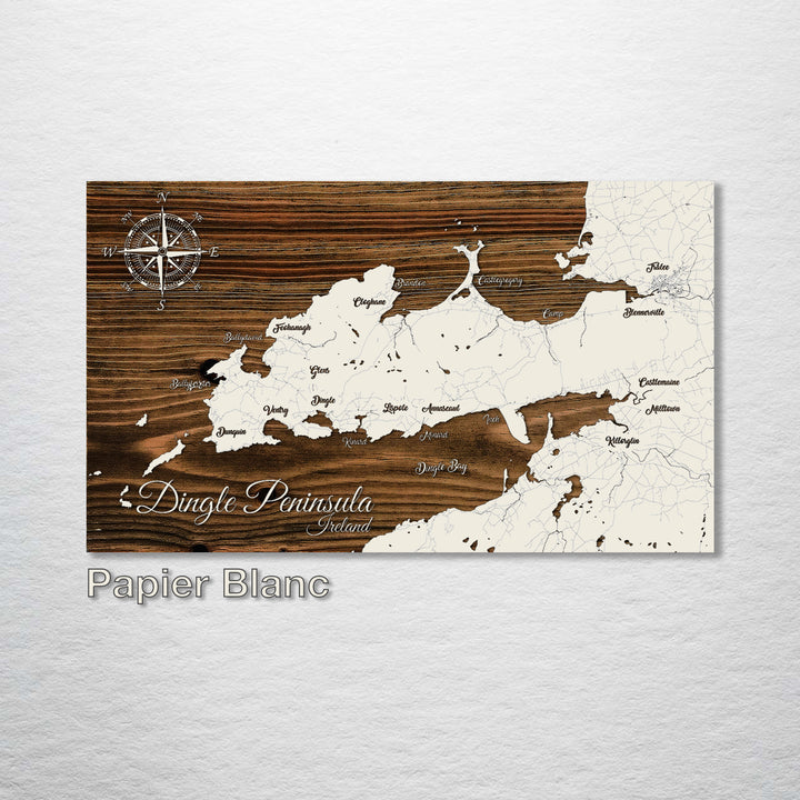 Dingle Peninsula, Ireland Whimsical Map - Fire & Pine