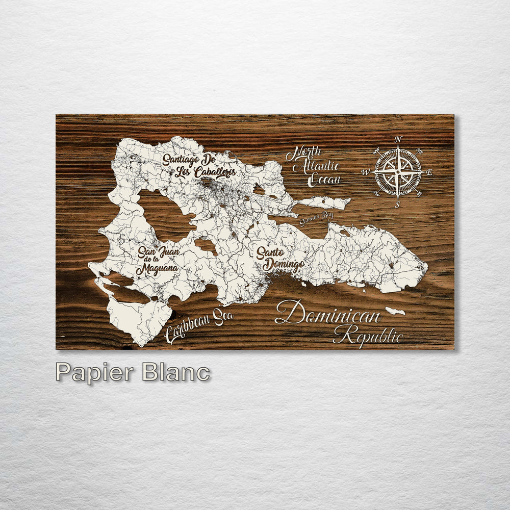 Dominican Republic Whimsical Map - Fire & Pine