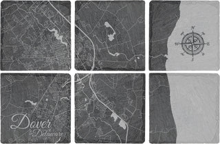 Dover, Delaware Square Slate Coaster