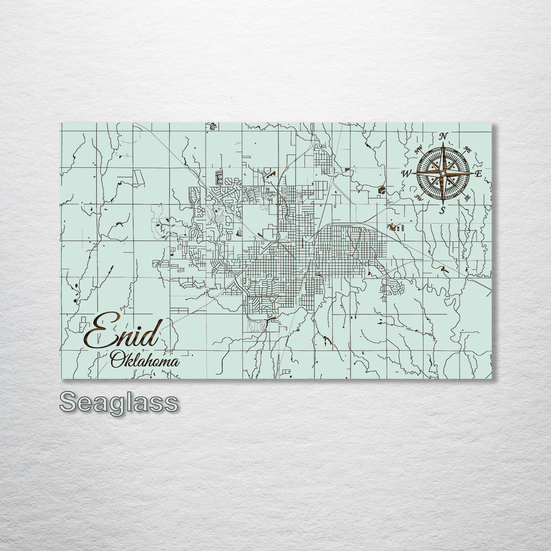 Enid, Oklahoma Street Map - Fire & Pine