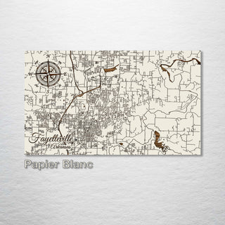 Fayetteville, Arkansas Street Map - Fire & Pine