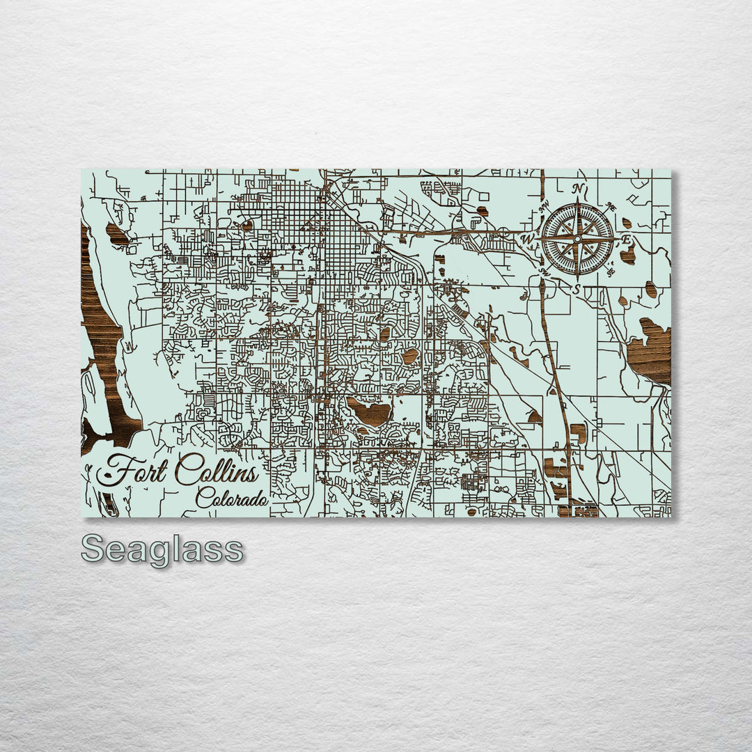 Fort Collins, Colorado Street Map - Fire & Pine