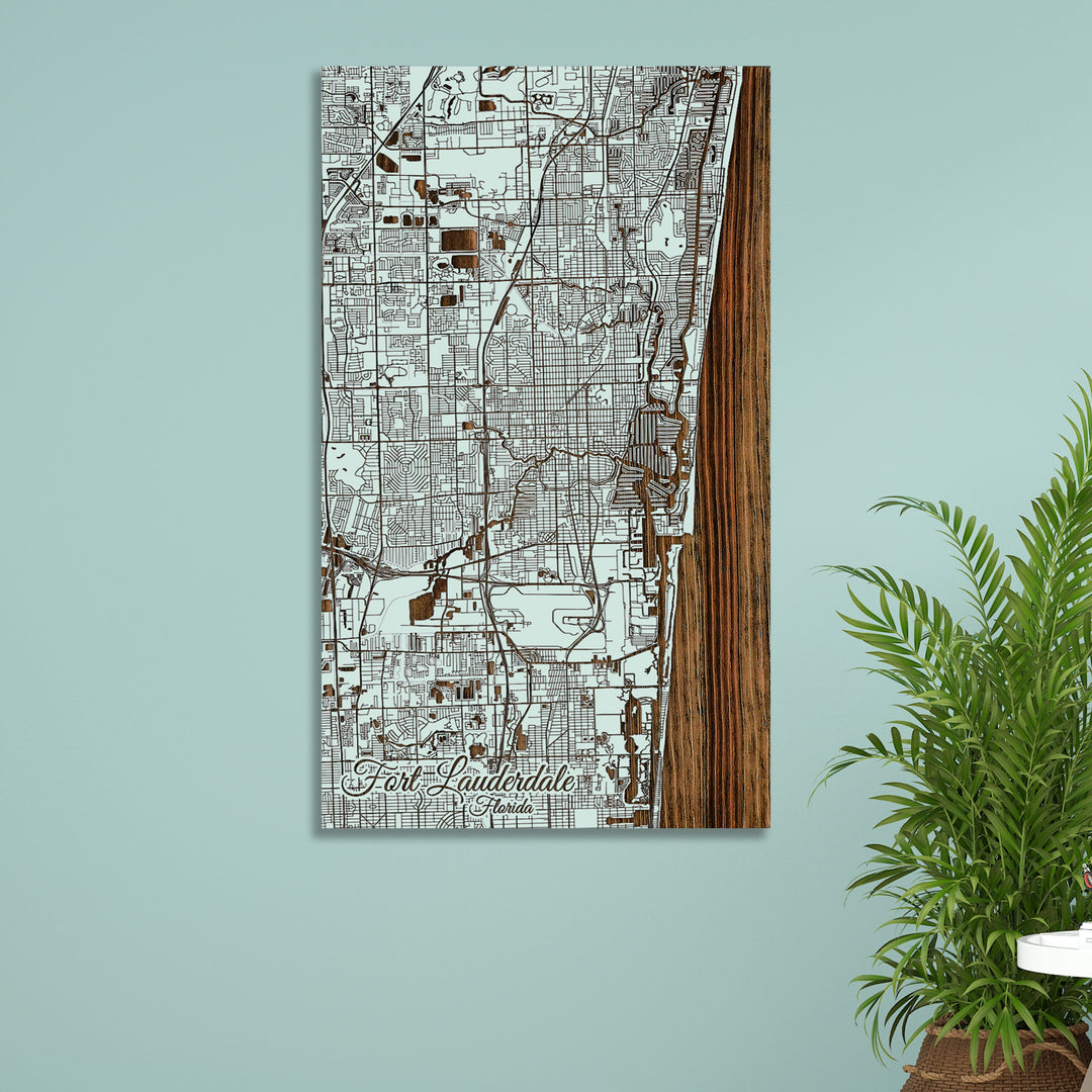 Fort Lauderdale, Florida Street Map - Fire & Pine