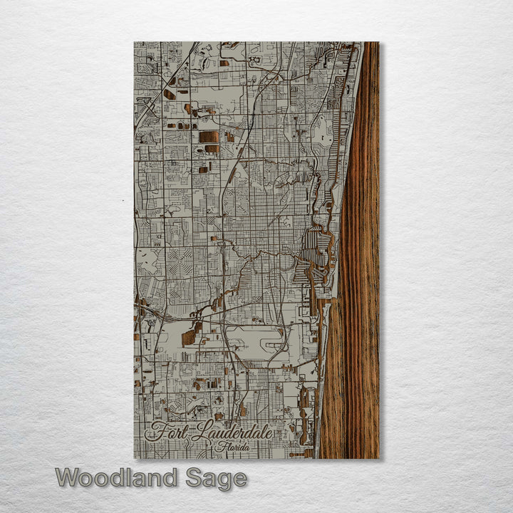 Fort Lauderdale, Florida Street Map - Fire & Pine