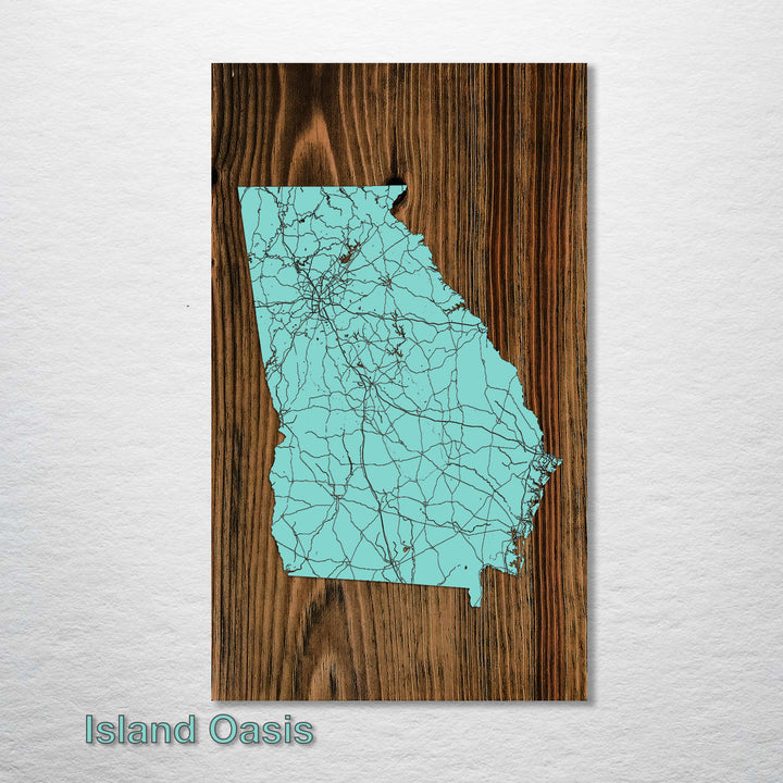 Georgia Isolated Map - Fire & Pine