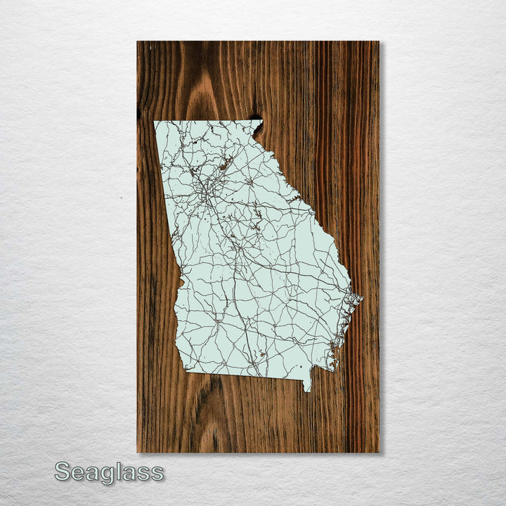 Georgia Isolated Map - Fire & Pine