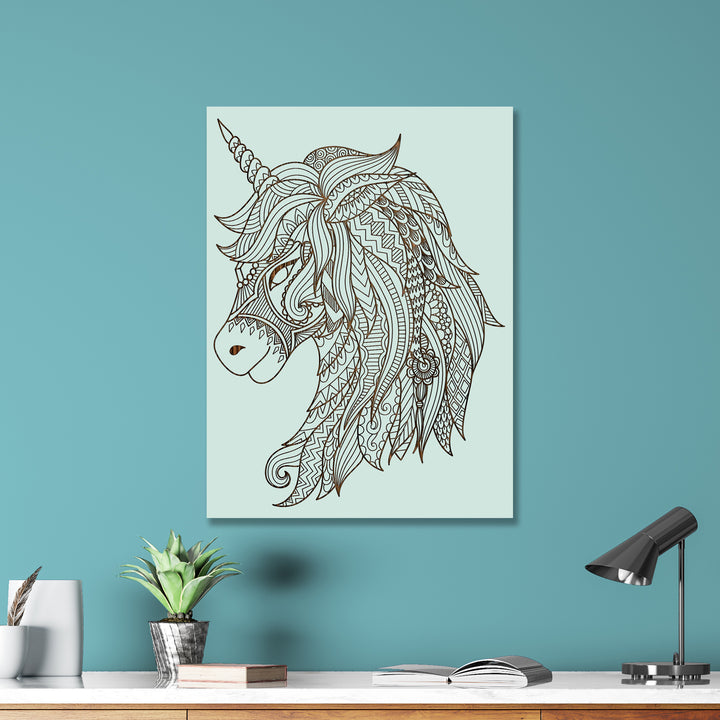 Geometric Unicorn Abstract - Fire & Pine
