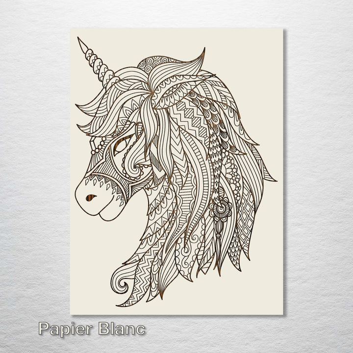 Geometric Unicorn Abstract - Fire & Pine