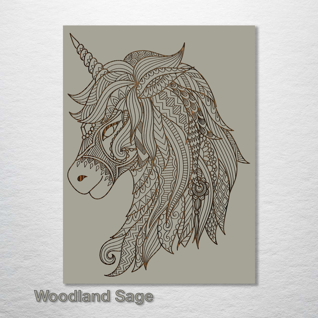 Geometric Unicorn Abstract - Fire & Pine