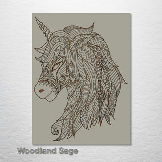Geometric Unicorn Abstract - Fire & Pine