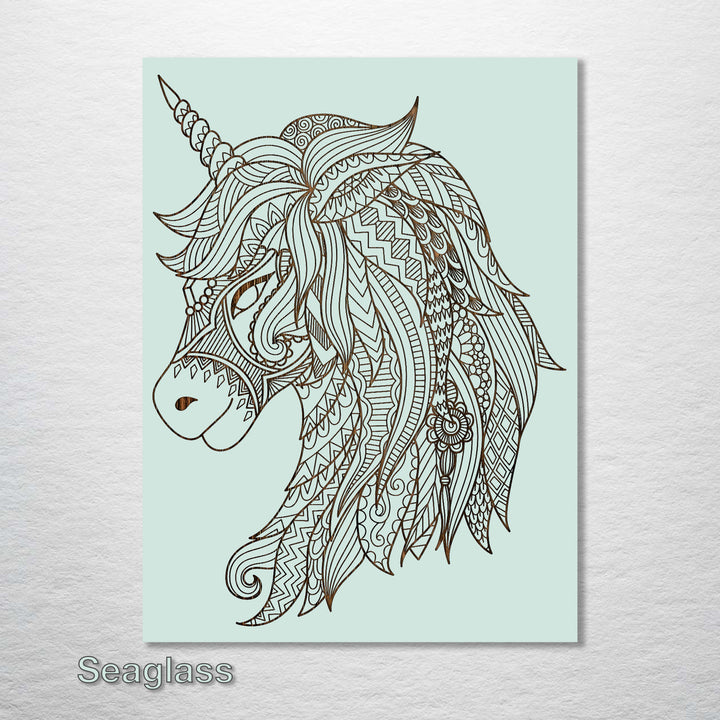 Geometric Unicorn Abstract - Fire & Pine