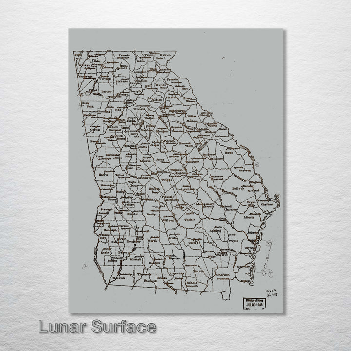 Georgia County Map 1893 - Fire & Pine