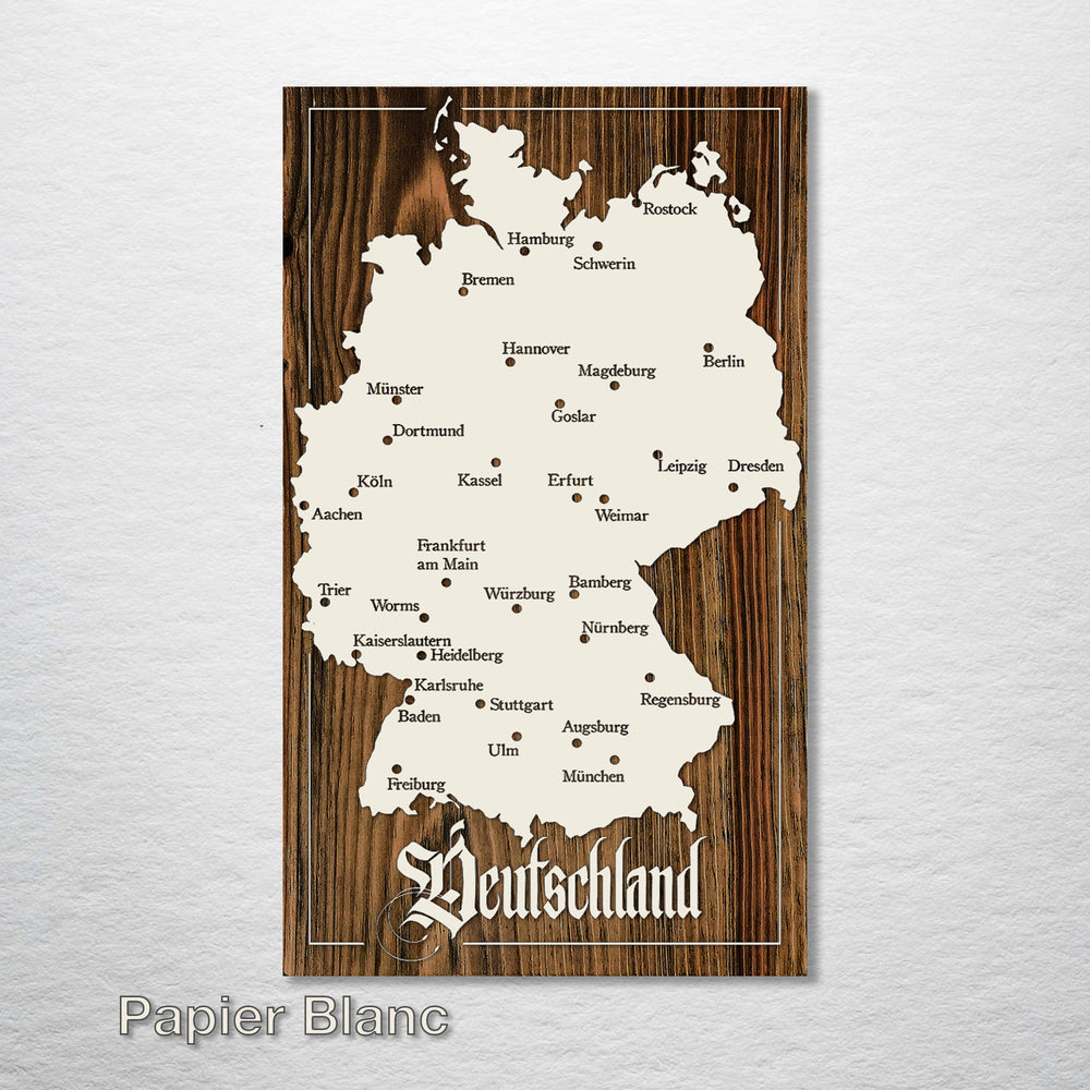 Map of Germany - Fire & Pine