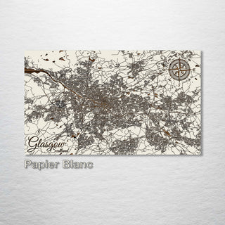 Glasgow, Scotland Street Map - Fire & Pine