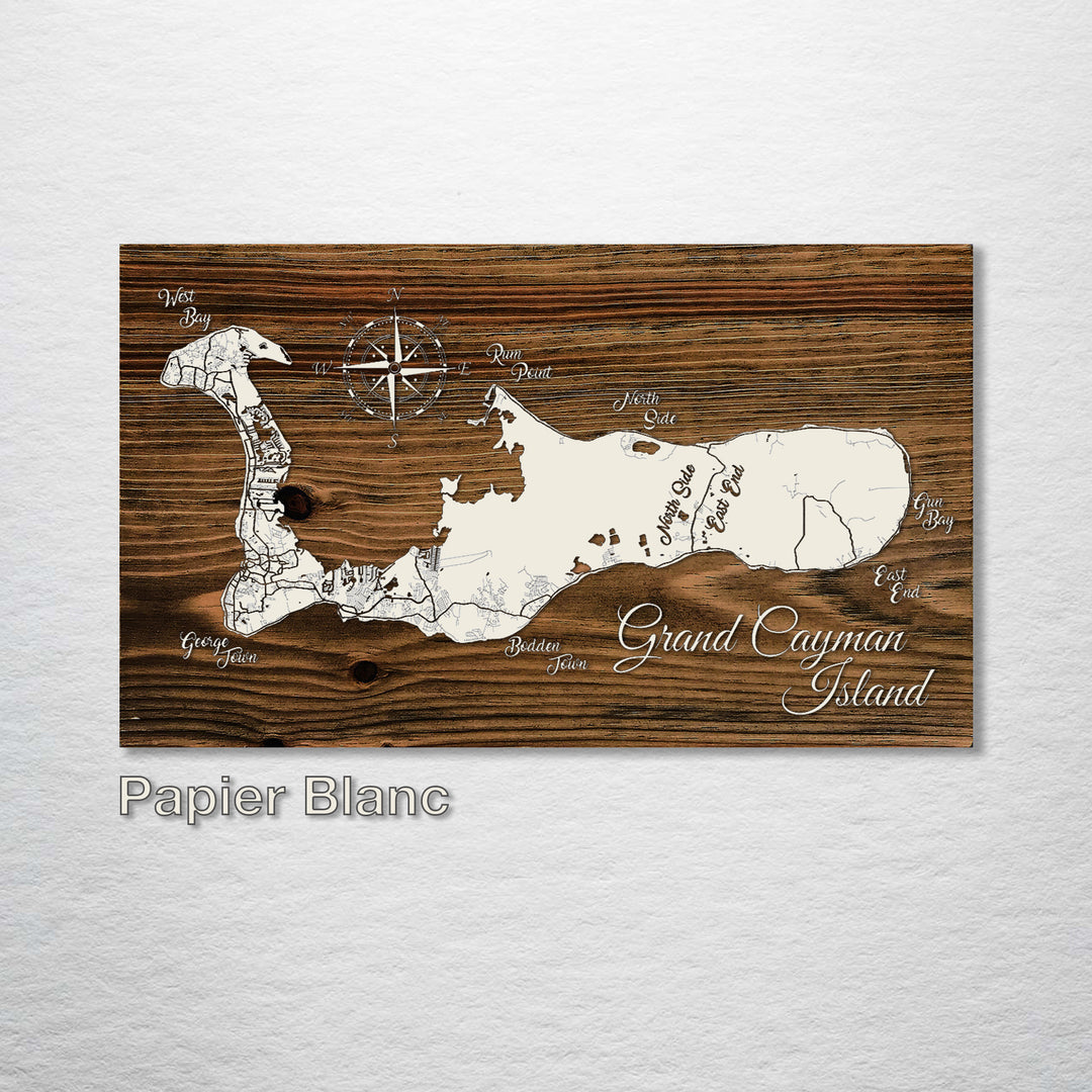 Grand Cayman Island Whimsical Map - Fire & Pine