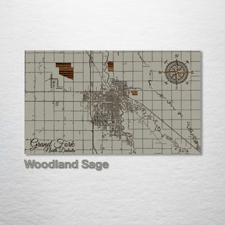 Grand Fork, North Dakota Street Map - Fire & Pine