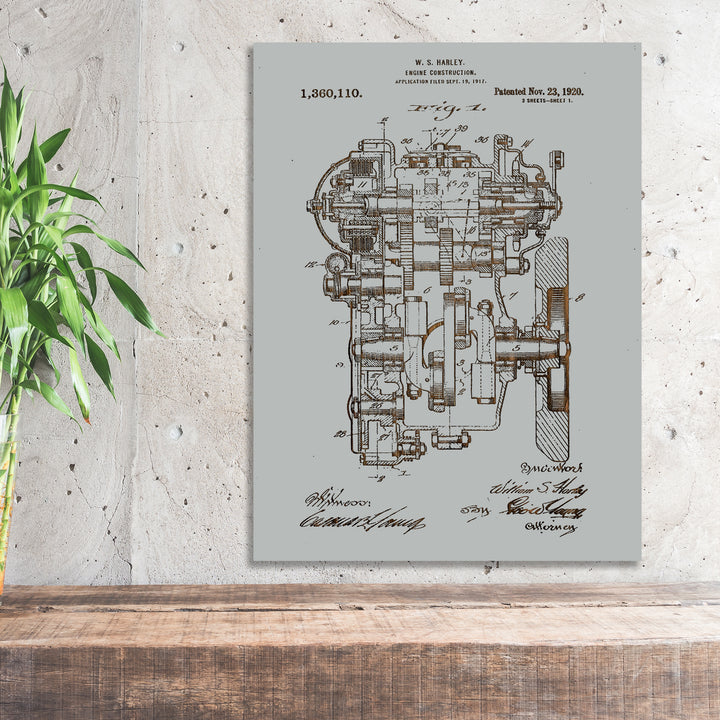 Harley Davidson Engine 1920 - Fire & Pine