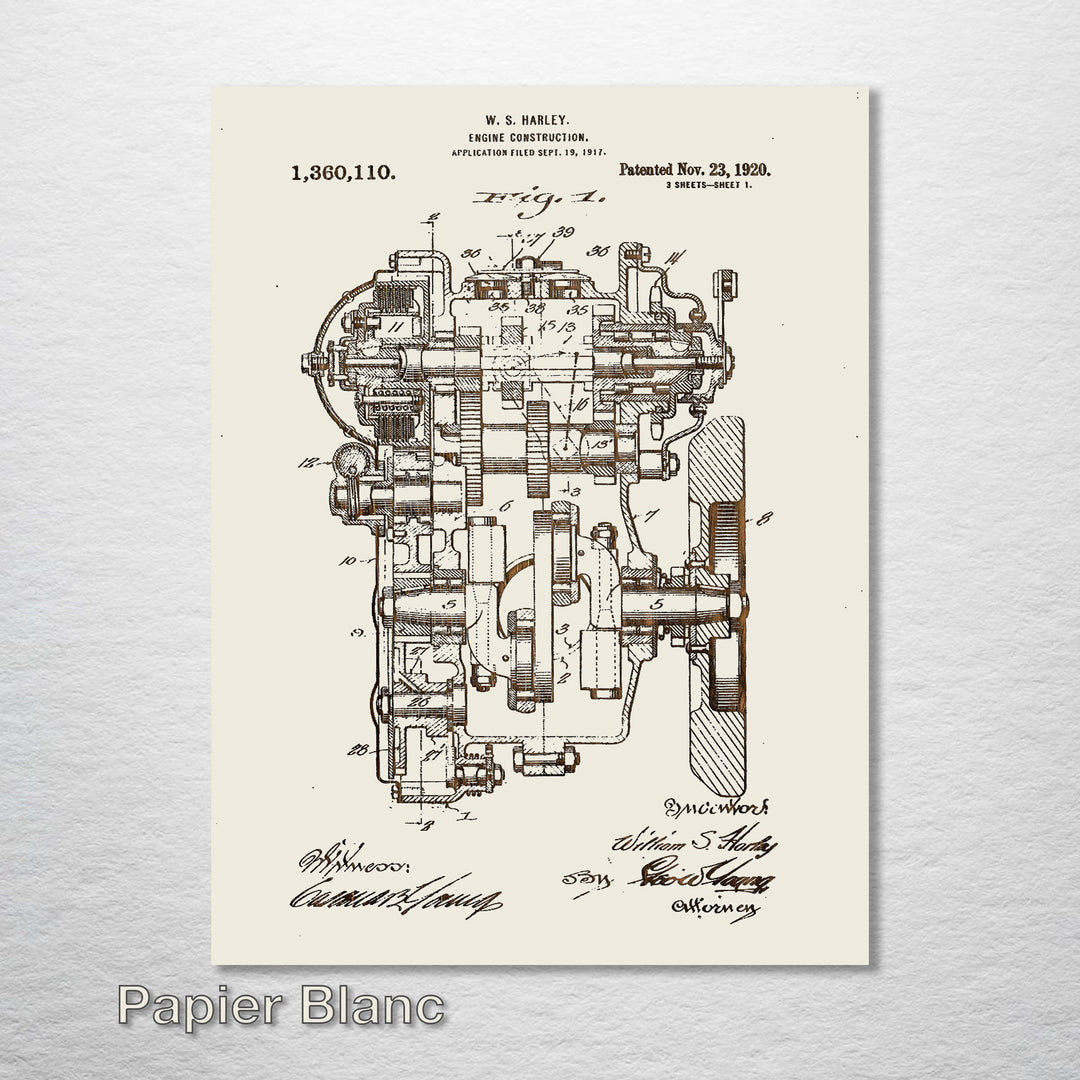 Harley Davidson Engine 1920 - Fire & Pine