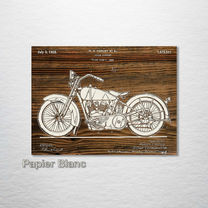 Harley Davidson Motorcycle 1925 (Inverted) - Fire & Pine