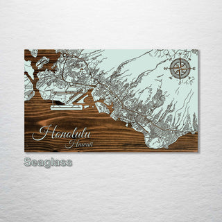 Honolulu, Hawaii Street Map - Fire & Pine