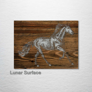 Horse Sketch (inverted) Abstract - Fire & Pine