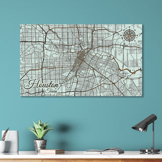 Houston, Texas Street Map - Fire & Pine