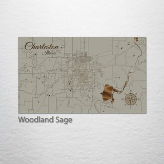 Charleston, Illinois Street Map