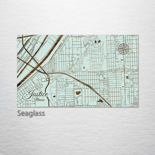 Justice, Illinois Street Map